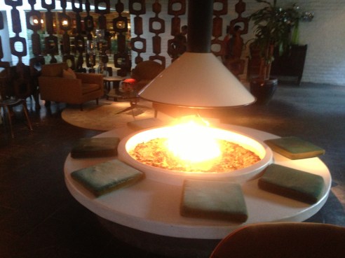 The eclectic fireplace, Parker Palm Springs